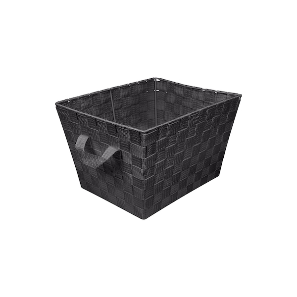 Simplify Storage Bin, Plastic, Black, 10 in H, 12 in W, 10 in L 25092-BLACK - main